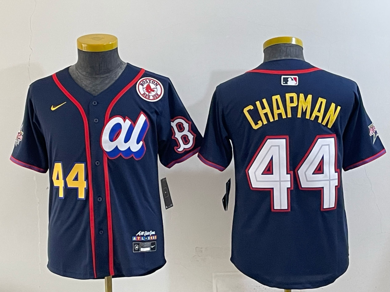 Women Boston Red Sox #44 Chapman Drak Blue All star 2025 Nike MLB Jersey 003->women mlb jersey->Women Jersey